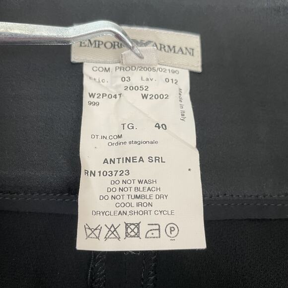 Emporio Armani Shorts Womens 6 IT 40 Pleated Tuxedo Satin Waist Dressy Italy - Picture 6 of 9